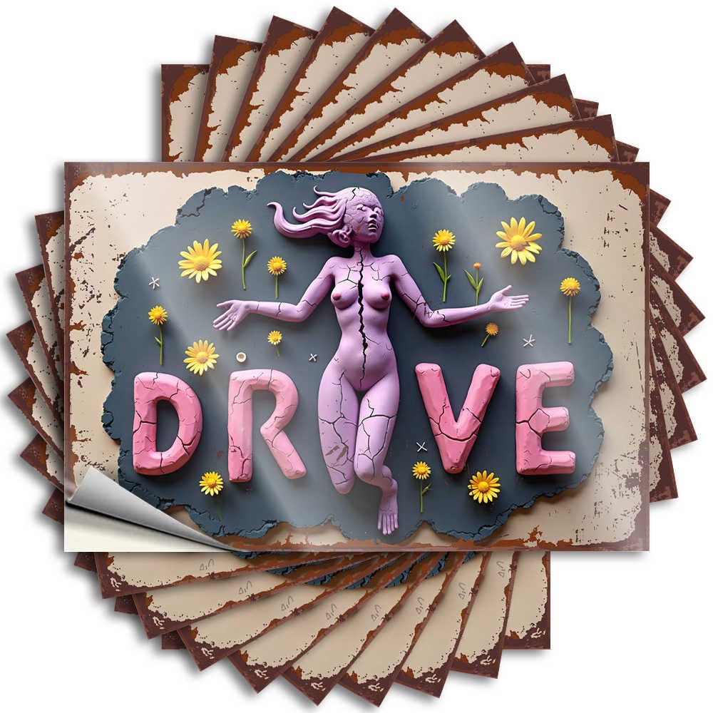Saying Dorm Decorations | Half Hard Drive: A Crack in Time with Flowers for Gamers(6X9CM)