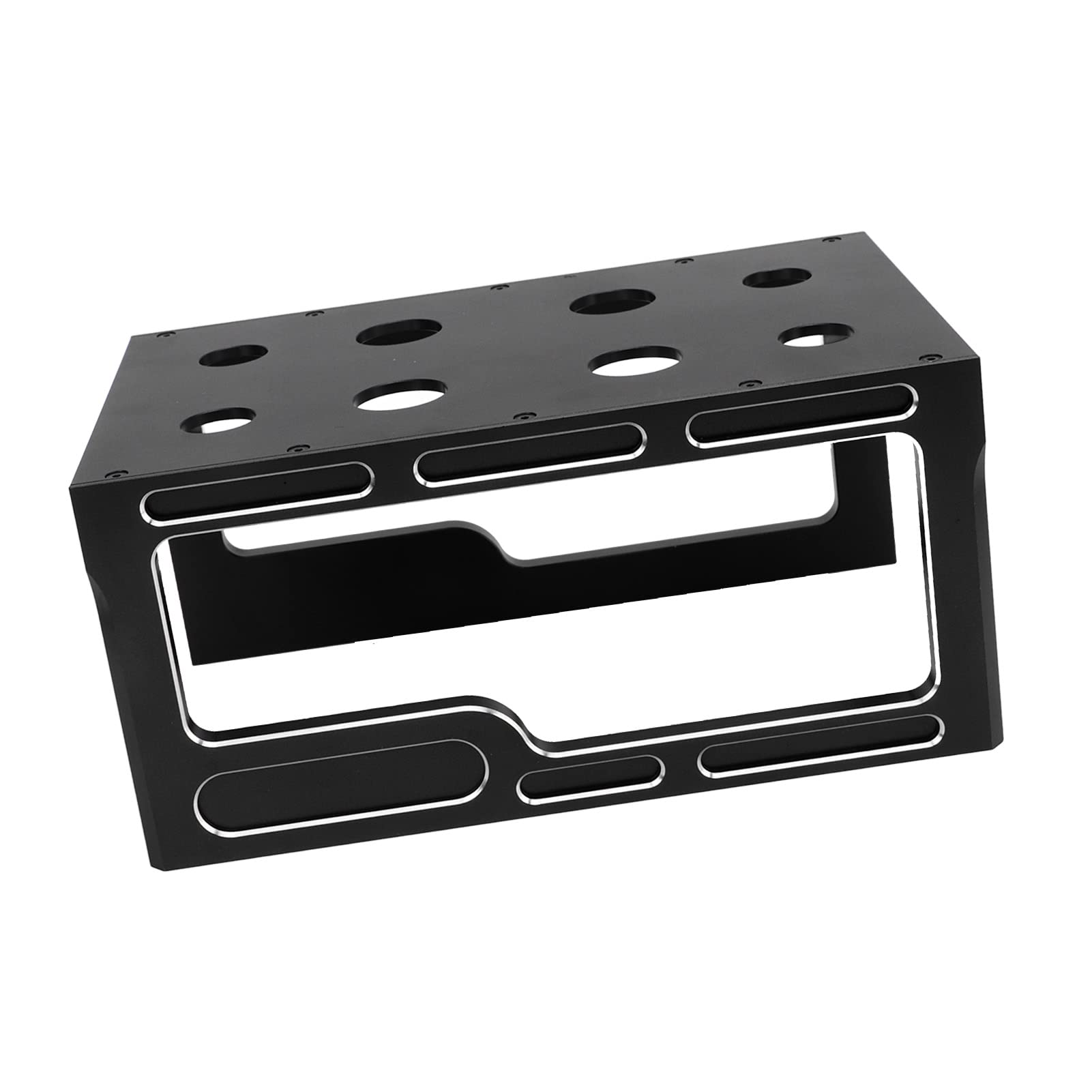 Estación de reparación para Coches RC, Soporte de Trabajo inalámbrico para Coches RC con Plataforma de Montaje de aleación de Aluminio, Soporte de exhibición Estable para Modelos (Negra)