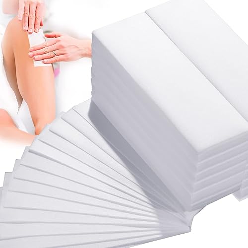 800 tiras de cera no tejidas para depilación facial y corporal, papel de cera para mujeres y niñas, kit de pelo de pierna de bikini, 4 x 1.5