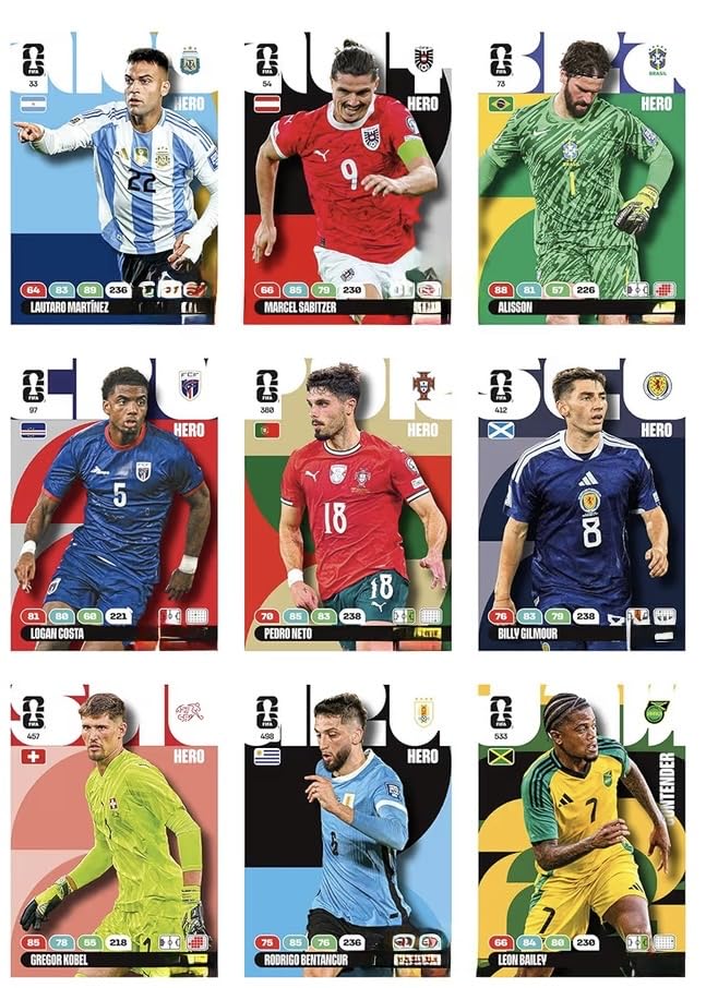 Panini World Cup 2026 Soccer Trading Pack of 8 Soccer Cards + Bundle with hassentials Sticker World Cup Cards - 4