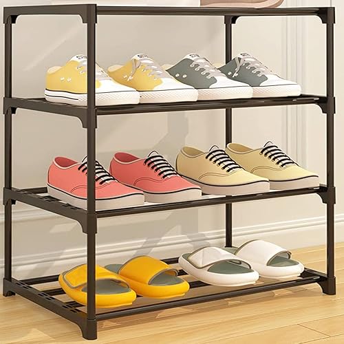 Mini zapatero de 4 niveles, apilable y ajustable, organizador de zapatos multifunción, capacidad extragrande, ahorro de espacio, se adapta a botas,