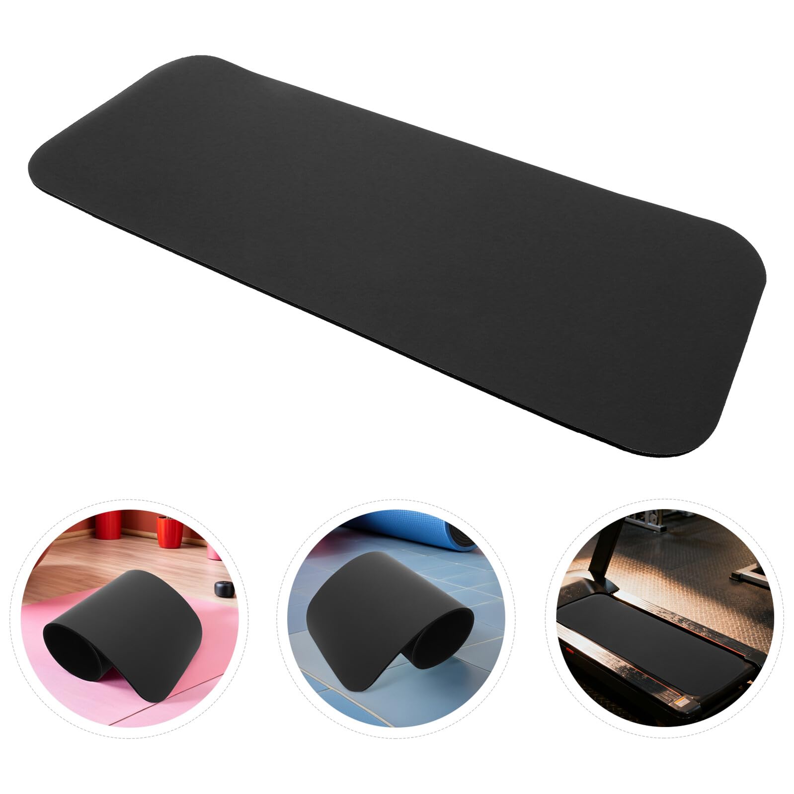 2 Pezzi Tappetino Antiscivolo per Tapis da Corsa in Pelle Riduce Rumore e Vibrazioni Protezione Pavimenti per Esercizi Gambe Seduti per Anziani