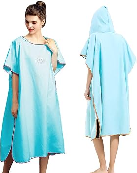 Hiturbo Microfiber Surf Poncho Wetsuit Hooded Changing Towel