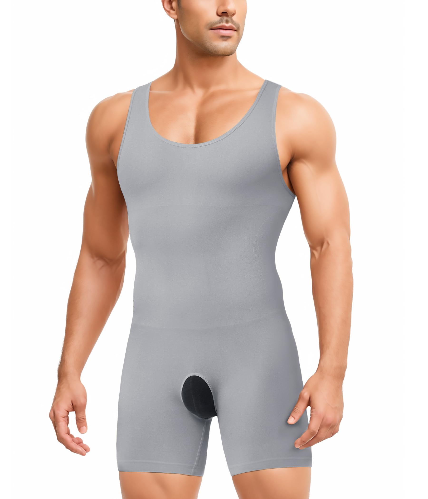 Men Shapewear Tummy Control Bodysuit Waist Trainer Full Body Shaper Fajas Compression Shirts Shorts Slim Belly