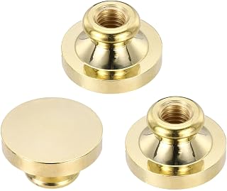 PATIKIL 25mm Blank Wax Seal Stamp, 3 Pack Round Sealing Wax Stamp Vintage Retro Brass Head for Envelope Invitation Cards