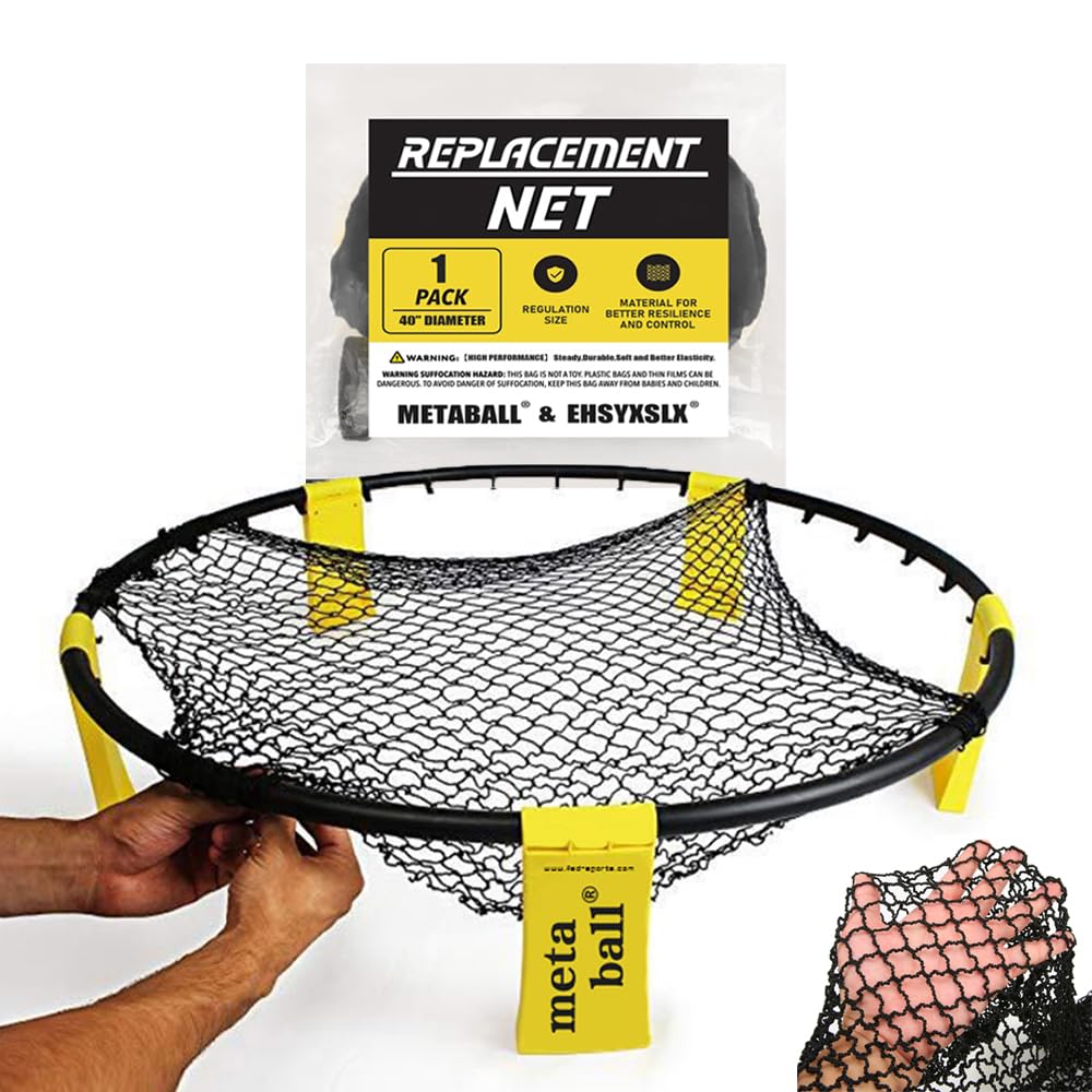 Spike Game Set Replacement for Broken Net,Compatible with Spike Standard Game Set and Other Round Net Game,Wider Dimensions Make Installation Easier(Diameter 40inch / 1m)