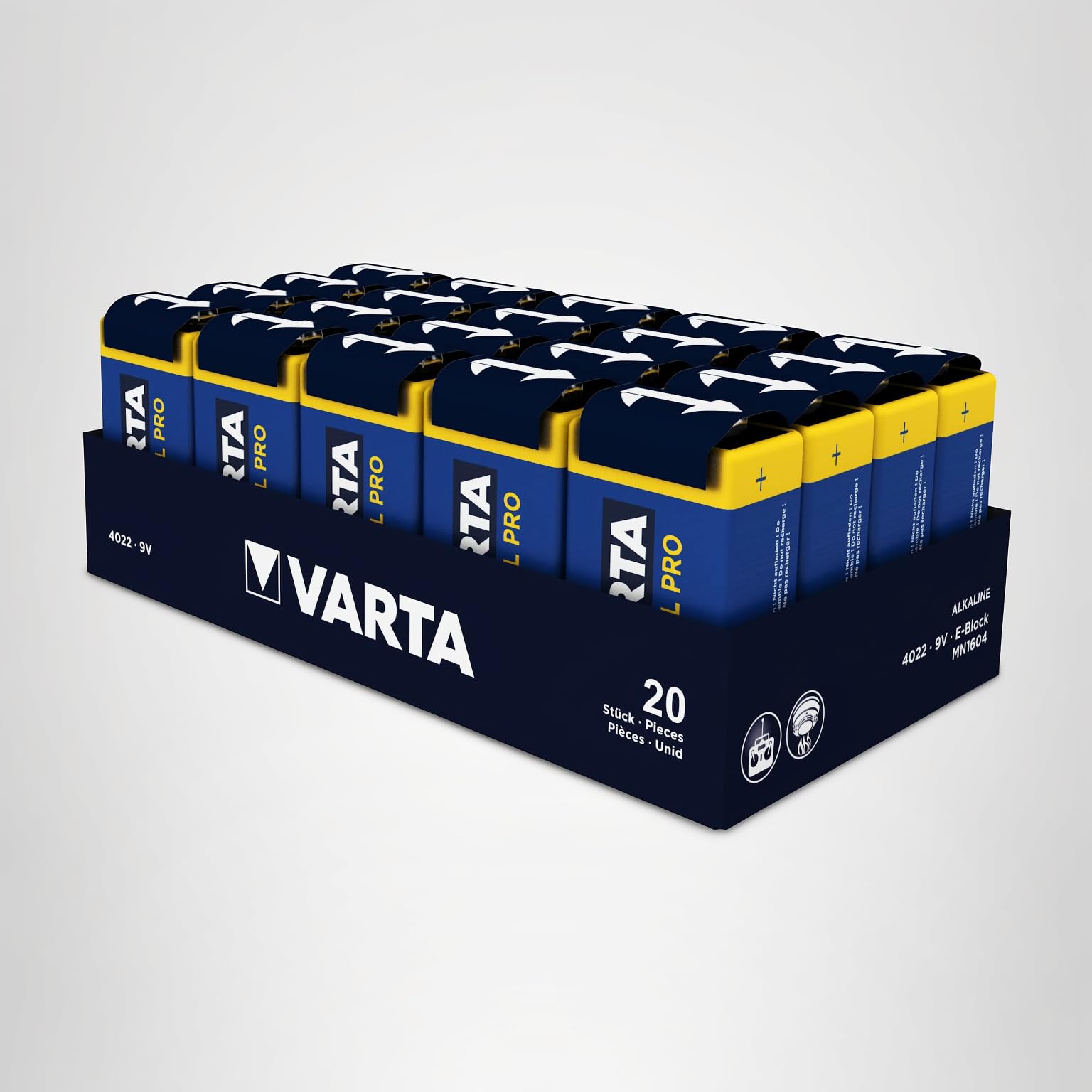 GP Extra 16 Pile Alcaline 9V – Durata 7 Anni, Senza Piombo E Mercurio, Per Allarmi E Telecomandi