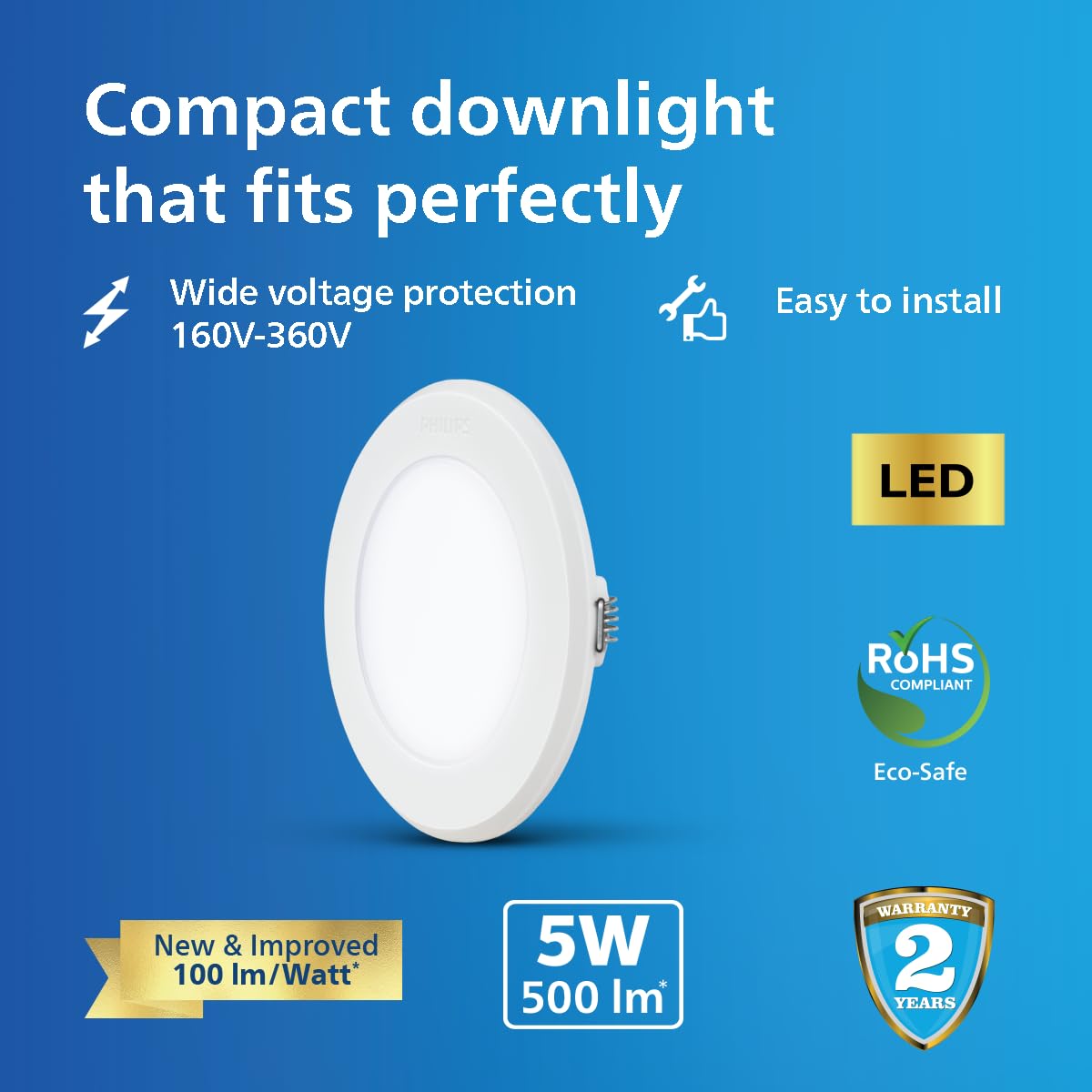 Philips 5W LED Downlighter - Cool Daylight -2