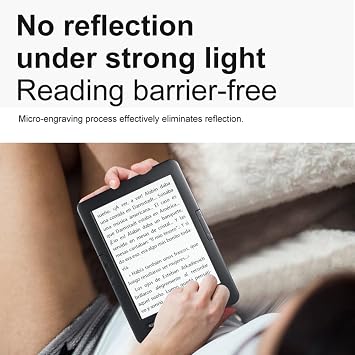 Docooler eReader، 6 بوصة قارئ الشاشة خالية من بصيص وصديقة للعين، 8 G من قارئ PDF التخزين مع حالة واقية، أدى ضوء العرض، فيديو، صوت، خيار الوضع المظلم - أسود