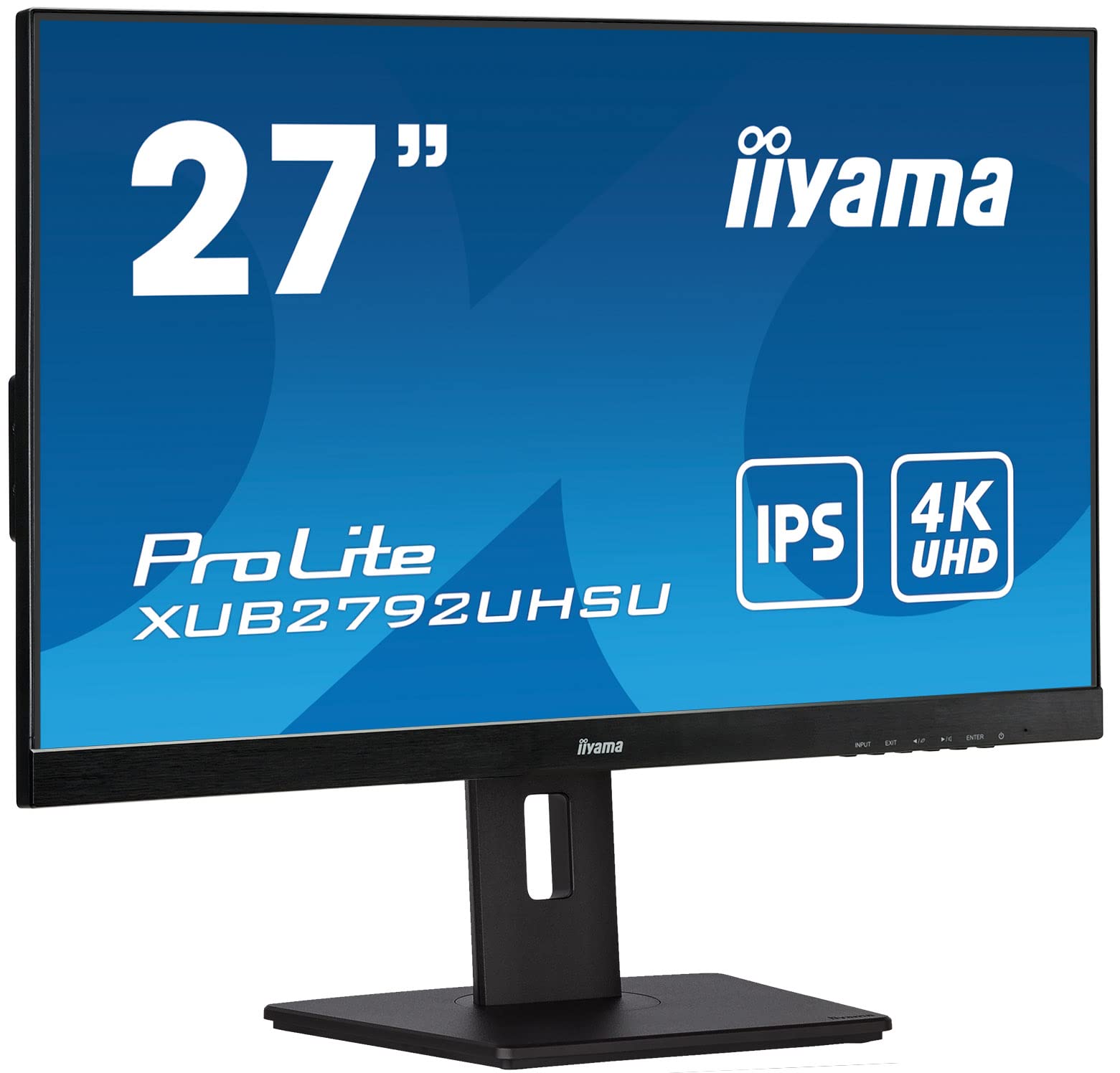 iiyama Prolite XUB2792UHSU-B5 68,45cm 27" IPS LED Monitor 4K UHD DVI HDMI DP USB3.0 Slim-Line Höhenverstellung Pivot schwarz