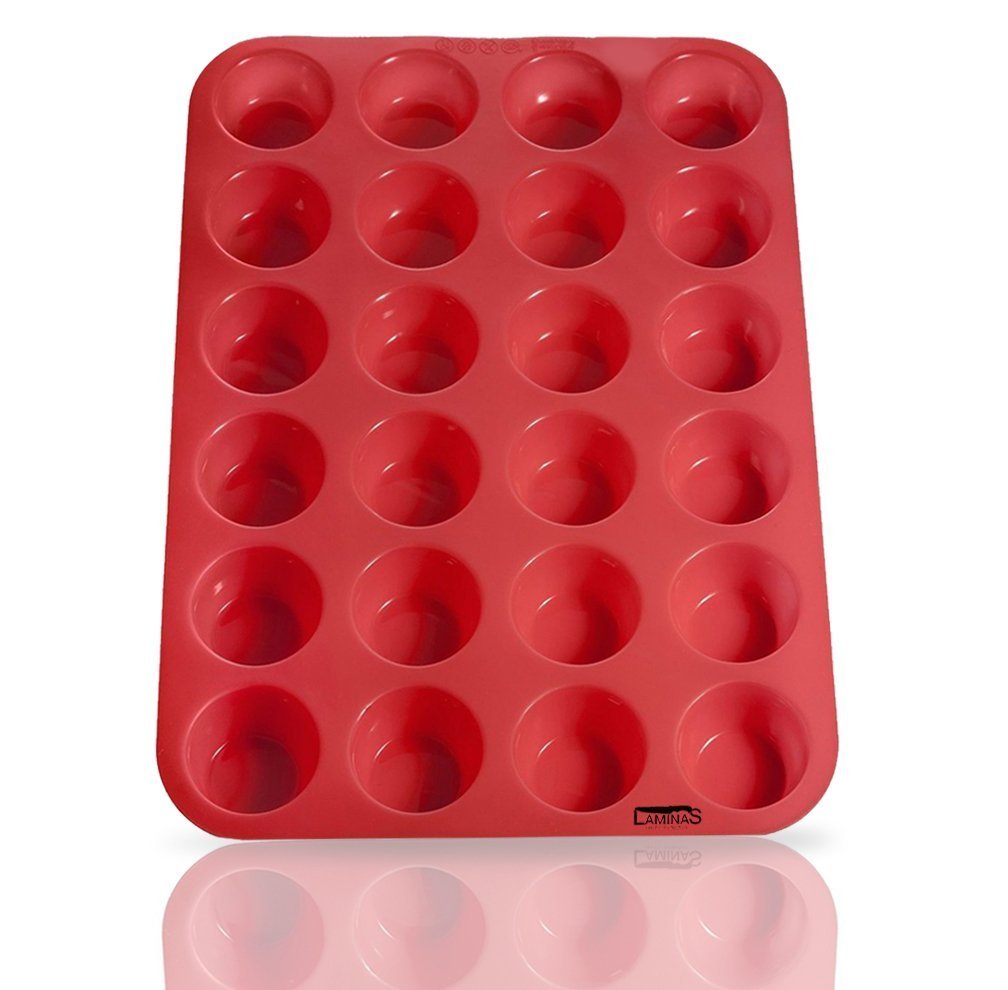 24 Cup Muffin Pan Silicone Muffin Mould Non Stick Muffinförmchen for 24 Mini Cupcakes, Muffins, Brownies, Cakes, Muffins Easy and Effective. Enjoy The – 24 Mini Muffin Mould Makes Baking Jelly Mould Muffins With Your Family. Our Muffin Foermschen