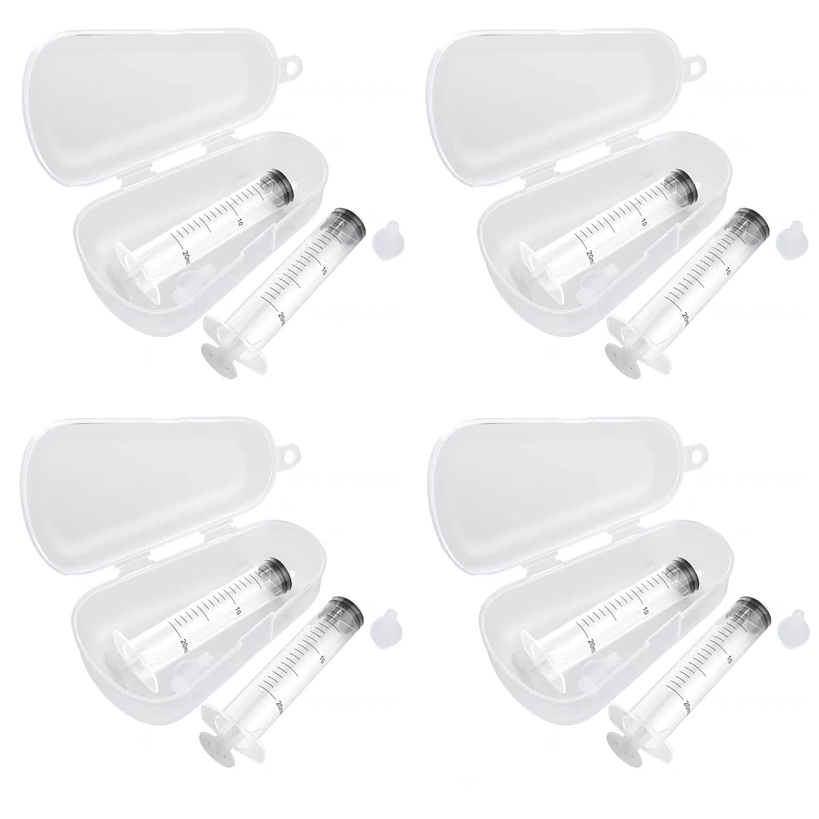 4pcs 20ml Nasal Syringe Irrigator Suction Reusable Clean Silicone Nose Washing Irrigator…