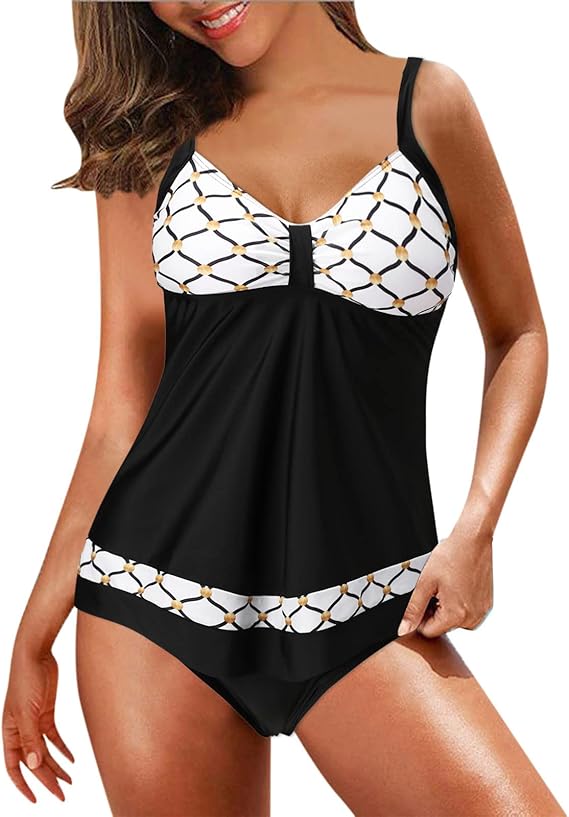 Amazon レディース 可愛い 水着ビーチ装着tankini Plus水着プリント水着女性ライナーサイズ 水着 フリル タンキニ 通販 Amazon レディース 可愛い 水着ビーチ装着tankini Plus水着プリント水着女性ライナーサイズ 水着 フリル タンキニ 通販