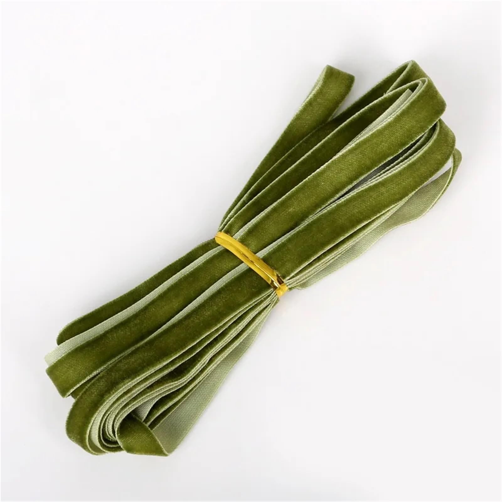 wstążka aksamitna, Wstążka aksamitna 10 szt. wielokolorowa 5 jardów mm(Olive)