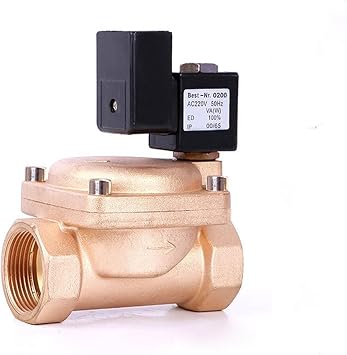 1-1/2" Energy Saving Pilot Operated High Pressure Normally Closed Brass Solenoid Valve 24 Hours Energize Not Fever 220V 24V 12V110VAC-EPDM SEAL