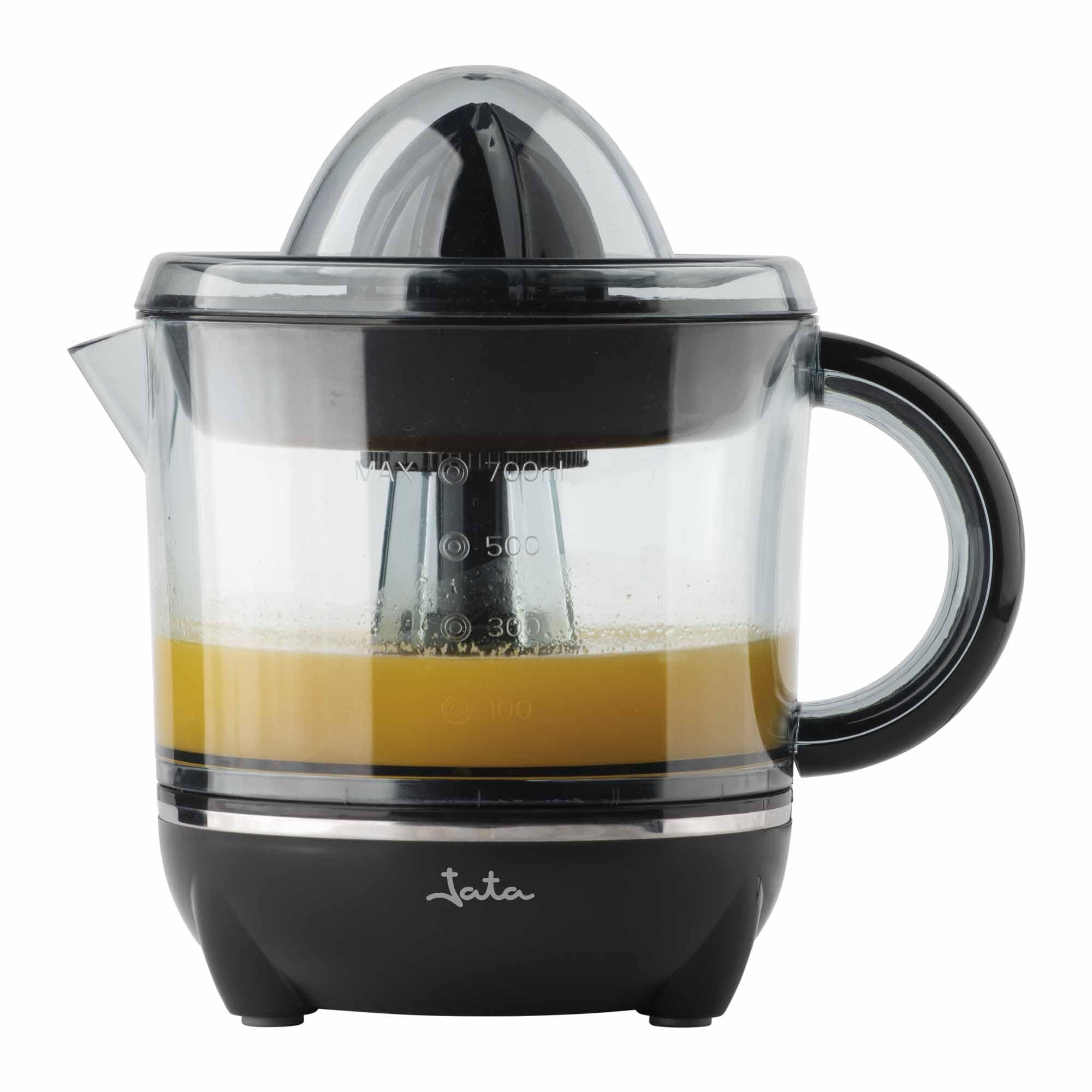 JATA JEEX1423 - Exprimidor Eléctrico de Naranjas 700 ml, 2 Conos, Rotación Bidireccional, Jarra Extraíble con Asa, Antigoteo, Fácil Limpieza en oferta en Amazon