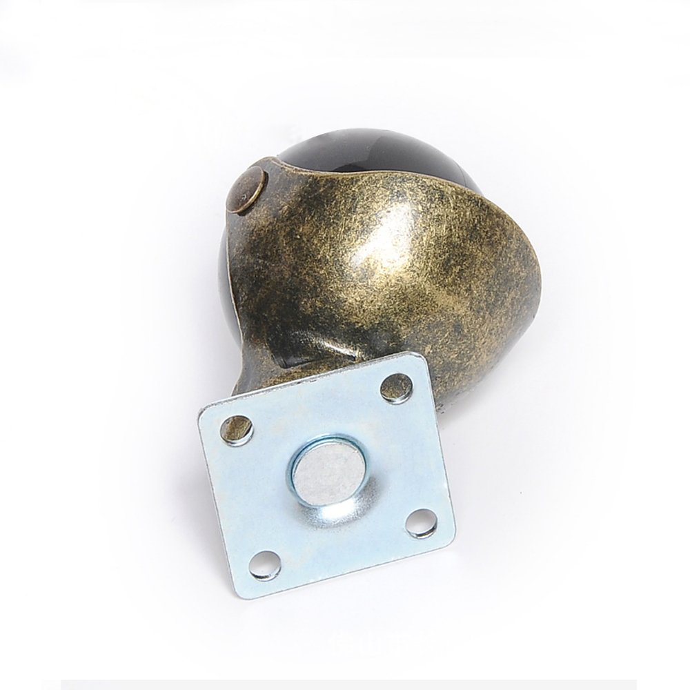 Antique Roulettes À Bille Avec Frein 4 Roulettes À Plaque Pivotante À