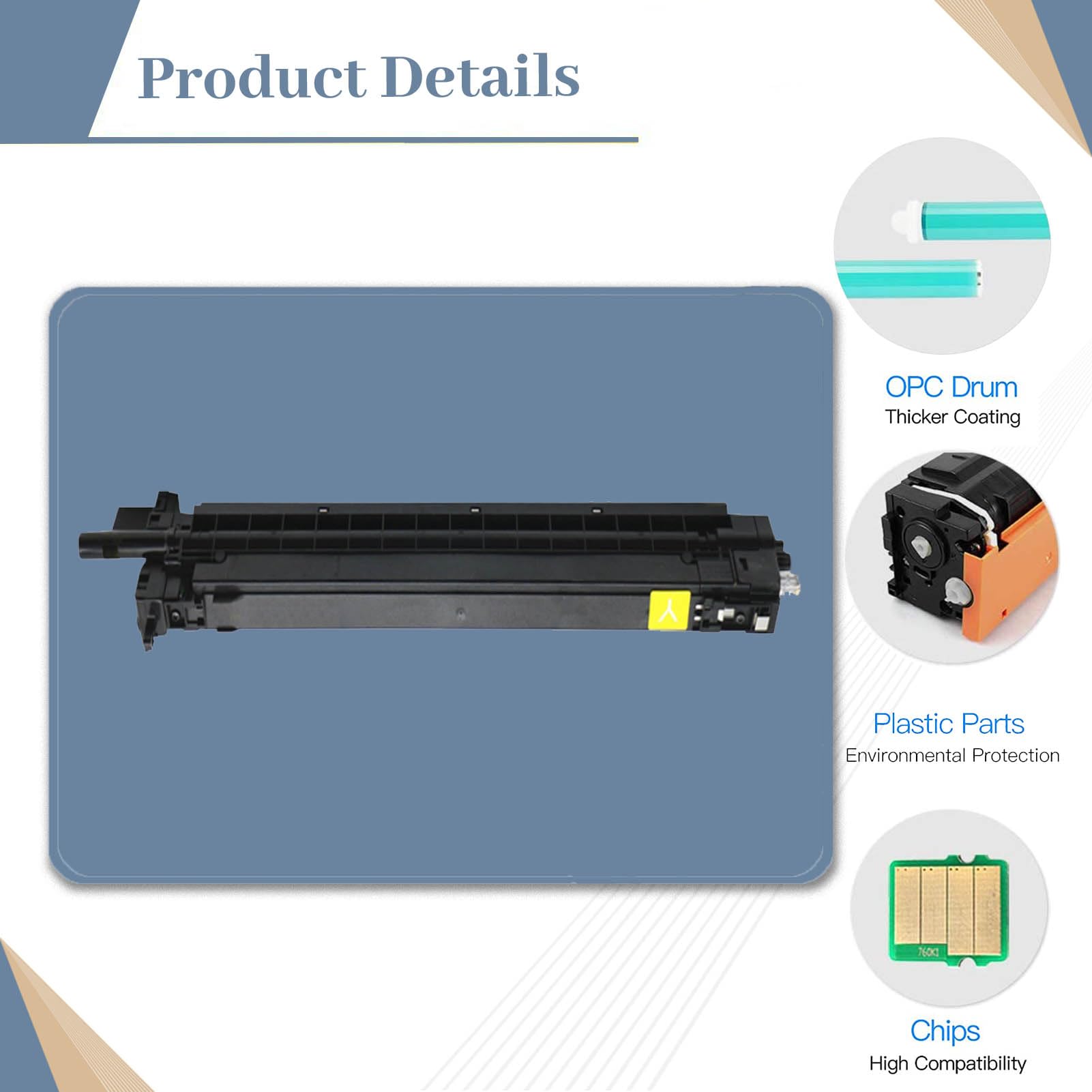 CLT-R809 SS689A - Unità tamburo compatibile per stampante Samsung CLX-9201ND CLX-9201NA CLX-9251ND CLX-9251NA CLX-9301NA, 80.000 pagine, 1 pezzo, colore: Nero