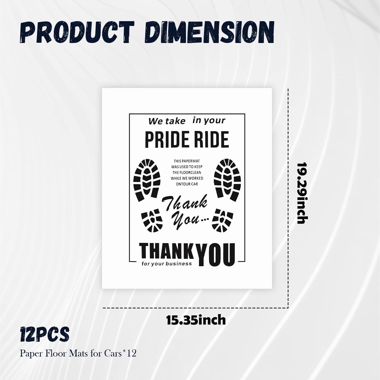 12PCS Paper Floor Mats for Cars Disposable Floor Mats for Cars Used to Protecting Original Carpet from Soil — view 2