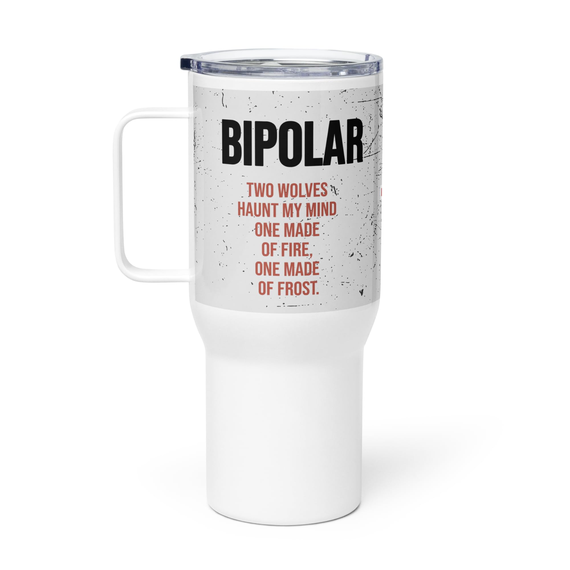 Taza de Viaje Trastorno Bipolar con Asa, Regalo para Adultos Bipolares