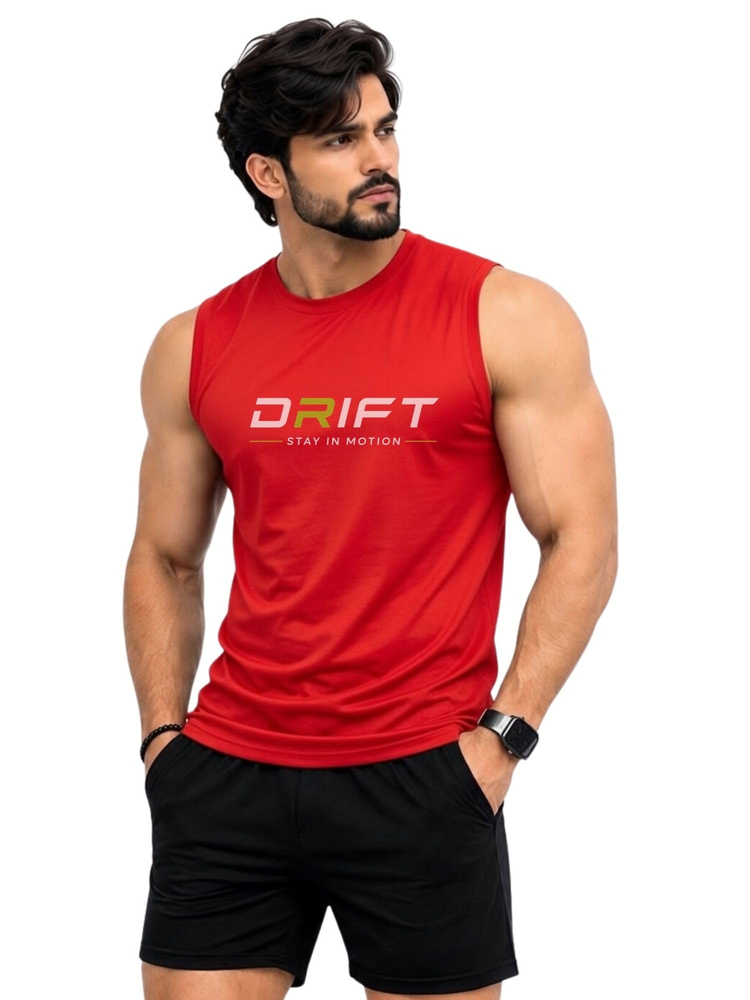 3colors Men's Sleeveless Gym Vest Quick Dry Tank Top CCUT Drift-picture-4
