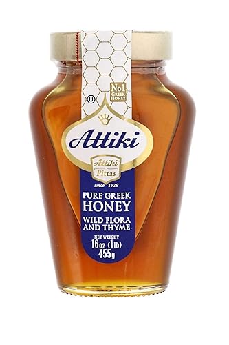 Attiki Pure Raw No.1 miel griega flora y tomillo (miel Attiki 16oz 2 unidades)