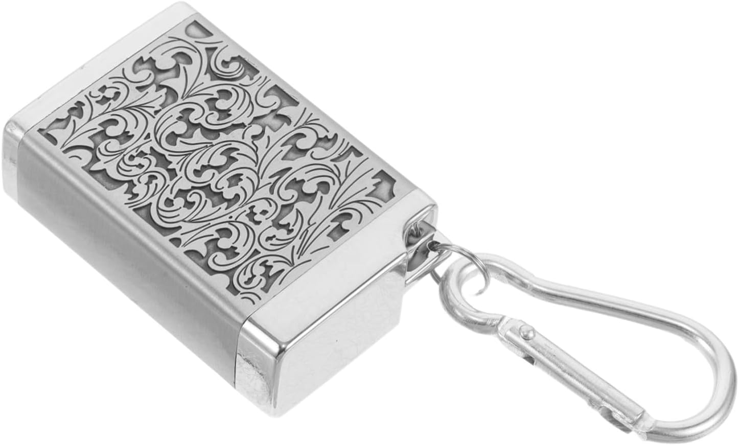 Mini Portable Metal Ashtray with Lid, Compact Creative 2.17x1.18in, Outdoor Pocket Ashtray with Keychain for Car Camping Backpacking