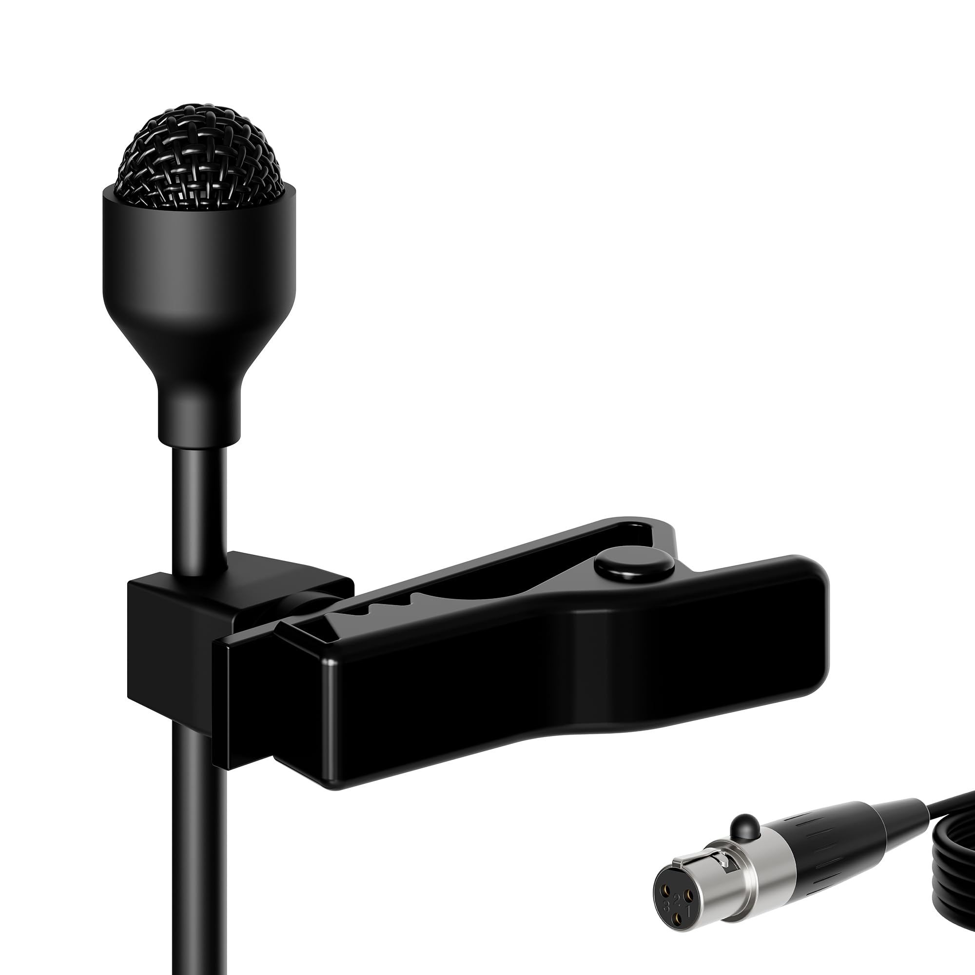 J K Pro Condenser Lavalier Lapel Condenser Microphone MIC-J 044 Compatible with AKG Wireless Transmitter