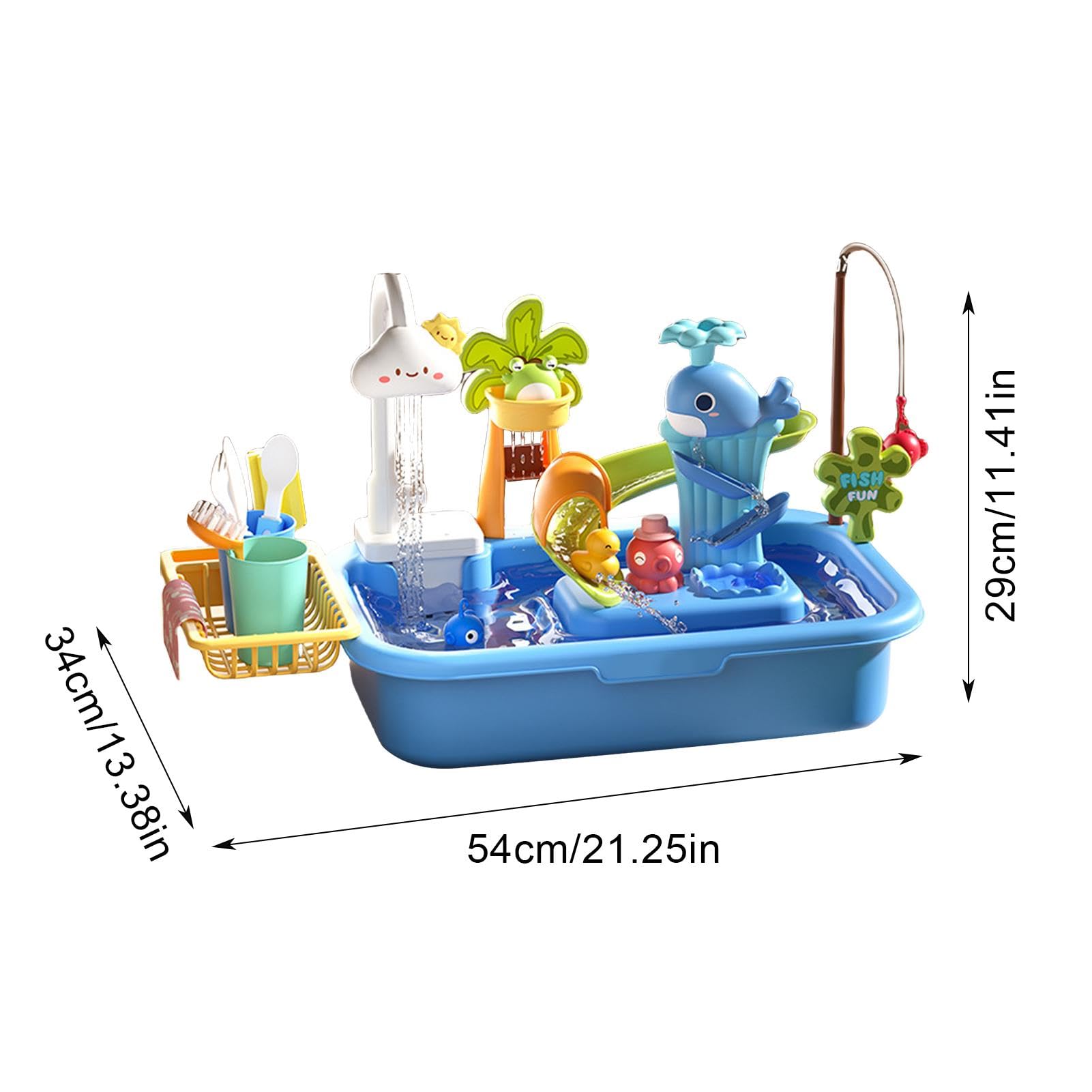 Giocattolo da gioco per lavastoviglie, lavello per con acqua corrente | Giochi d'acqua per - all'aperto 4 in 1 per i più piccoli, tavolo ad acqua per giochi creativi, attività | Giochi d'acqua per - all'aperto 4 in 1 per i più piccoli, tavolo ad acqua per