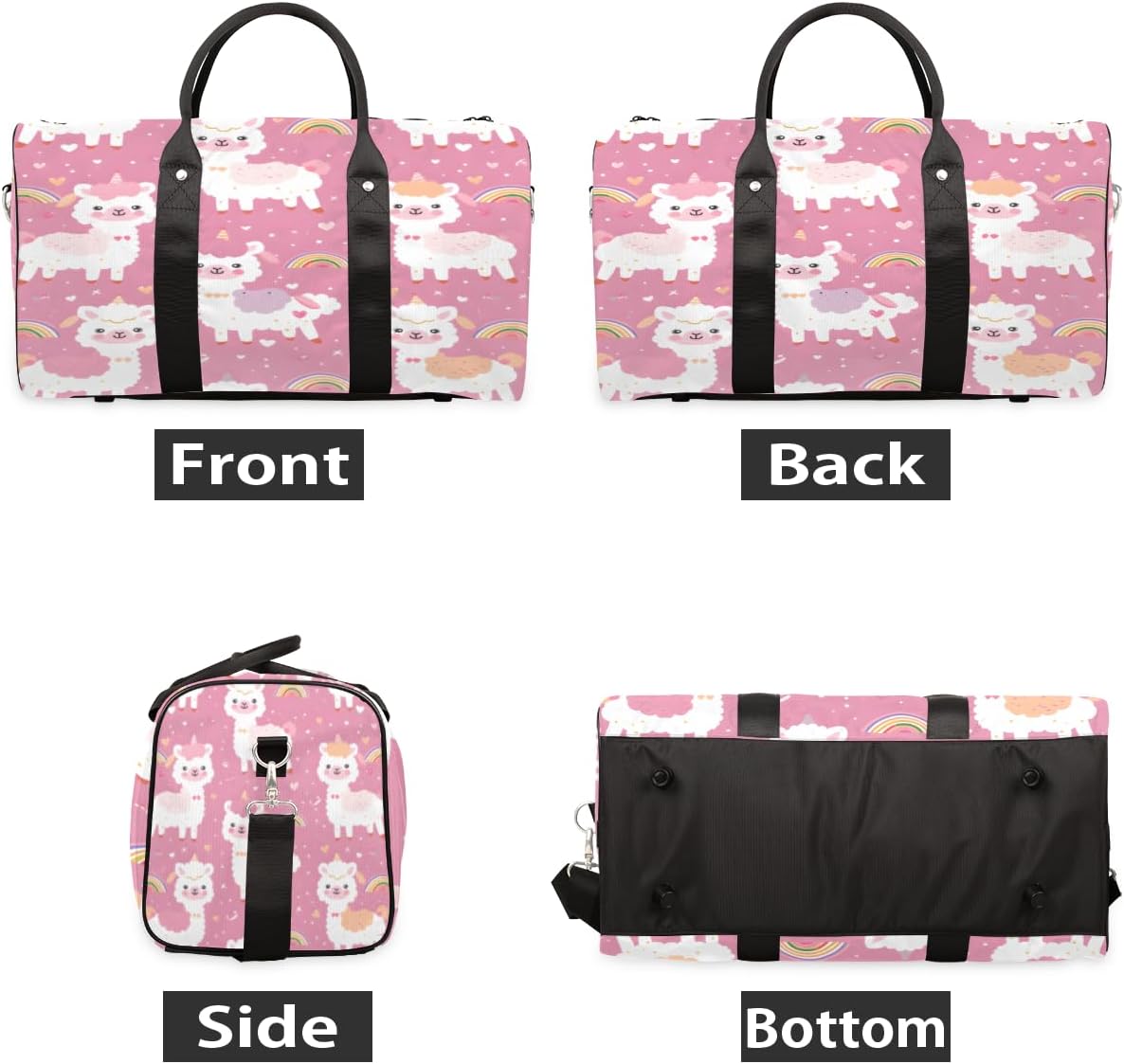 Cute Alpacas Love Travel Duffel Bag for Women Men Large Capacity Overnight Weekender Bags for Lightweight Waterproof Sport Gym Bag for Workout Yoga Swim