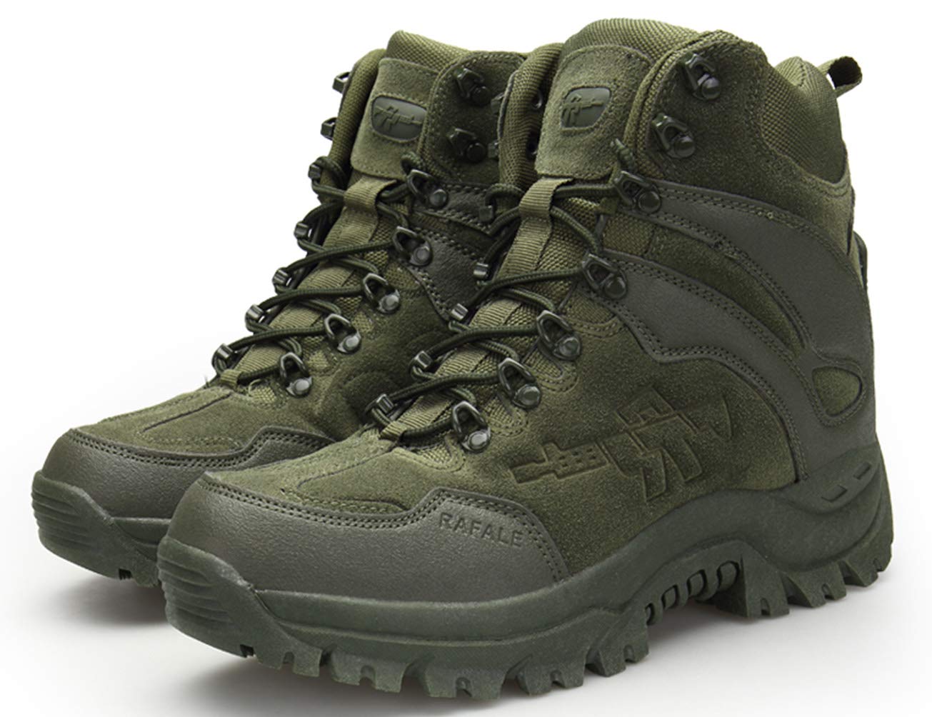 Bottines de Chasse pour Homme, Hautes à Lacets, de Combat, Militaires, randonnée,Les explorations dans la Jungle, adaptées sur Tous Types de Terrain