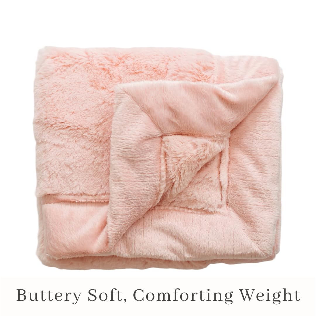 SARANONI Security Blankets for Babies Super Soft Boutique Quality Lush Luxury (Peach Blush, Mini 15