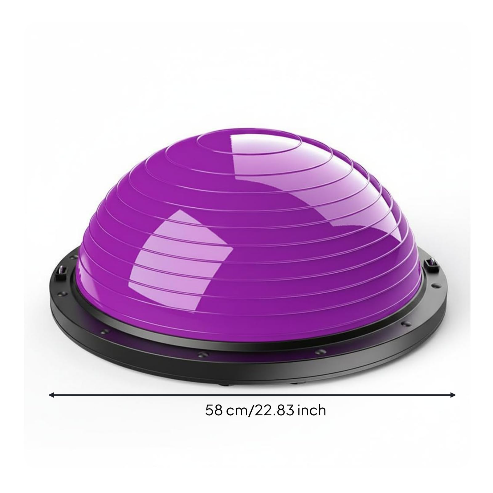 Balance Training Ball Palla di Equilibrio Emisferica Mezzo Cupola per Allenamento Core Stabilità Controllo Movimenti, Viola, Viola, Liscio Professionale