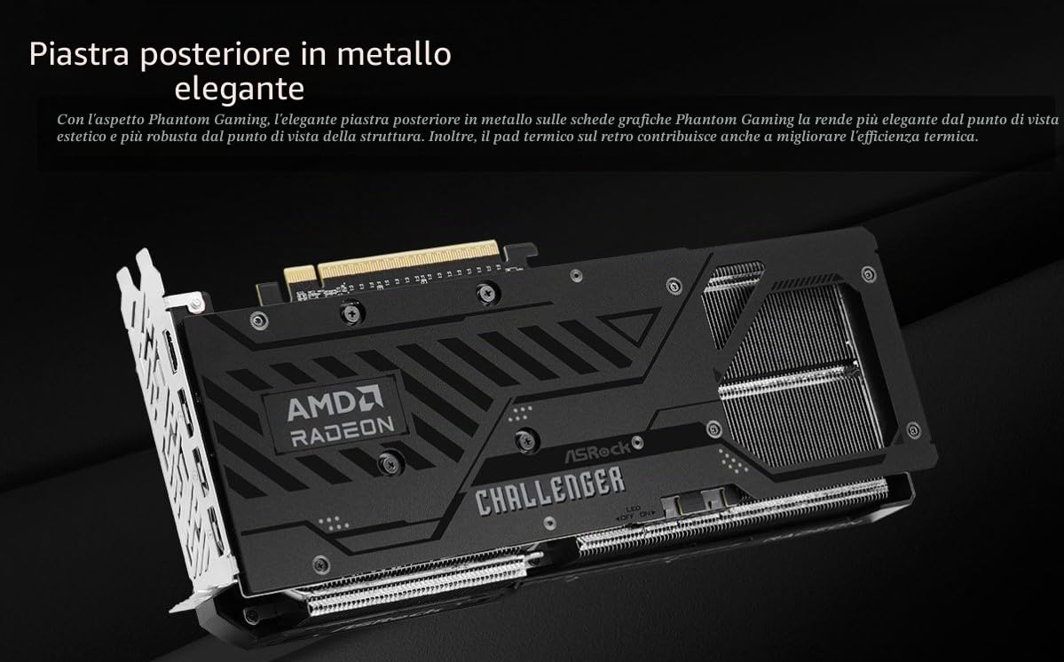 Scheda Grafica ASRock 90-GA61ZZ-00UANF radeon rx 9070 xt 16 GB GDDR6
