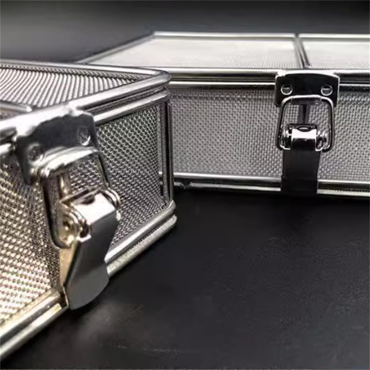 304 Edelstahl Sterilisation Korb mit Deckel, Instrument Sterilisation Körbe, Instrumentenschale und Mesh Perforierte Körbe Sterilisation Tray, für Krankenhaus, WWFKWEMK, 10 * 10 * 5cm