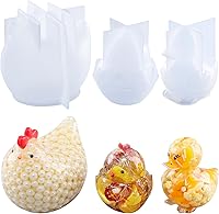 Vista 1 de LET'S Resin 3 moldes de resina de animales, moldes grandes de resina de pollo y pato 3D de silicona, moldes epoxi flexibles y desmontables sin