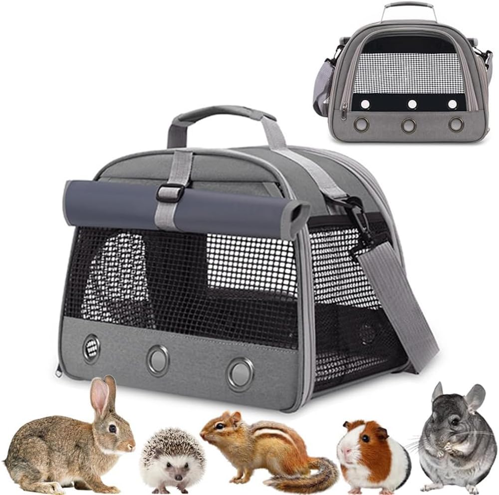 Guinea Pig Travel Carrier Bag,Portable Small Animal Carrier Pouch for Hamster Chinchilla Rabbit Bunny Gerbil Hedgehog Sugar Glider Hedgehog Outgoing