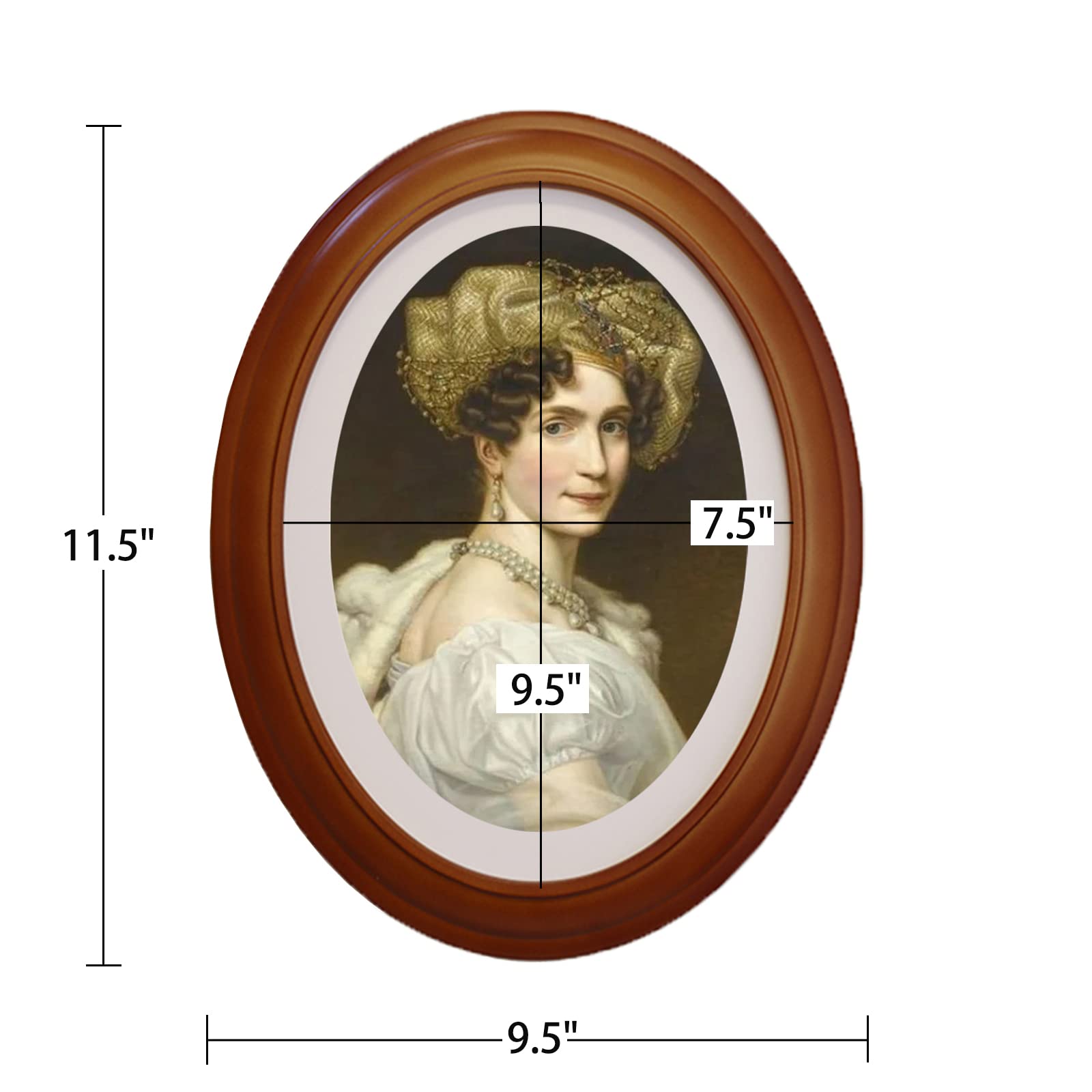 Amazon.com - GRRONZEE 2 Pack Brown Oval Picture Frames 8 by 10