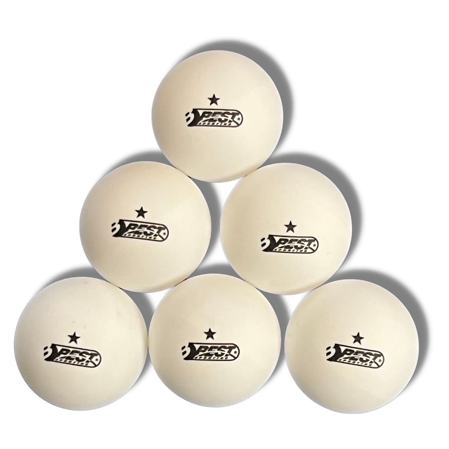 6 Tischtennisbälle 1 Stern - Trainingsbälle 40 Mm Für Indoor & Outdoor