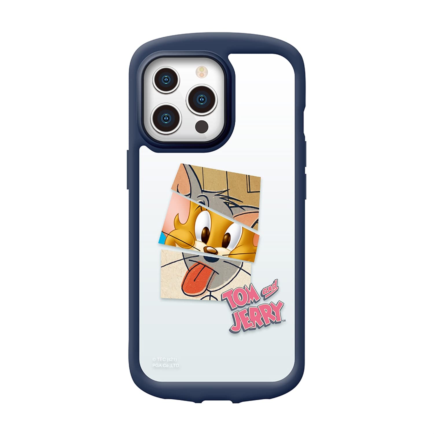 Premium Style iPhone 13 Pro用 ガラスタフケース [トムとジェリー] PG-WGT21N01TAJ