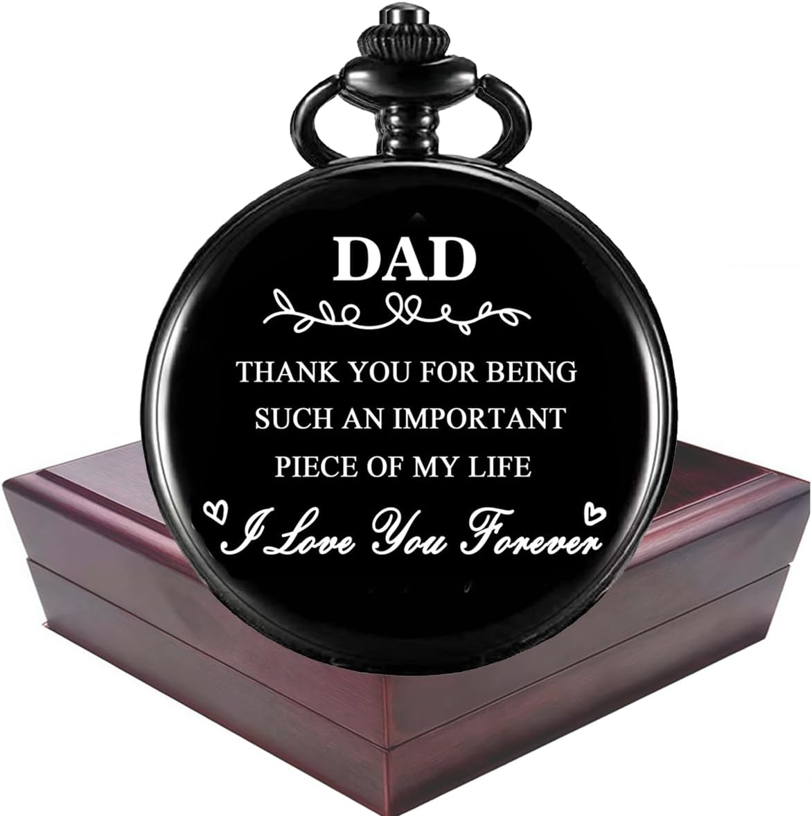 Engraved Pocket Watch - Gifts for Dad, Men - Father's Day, Anniversary