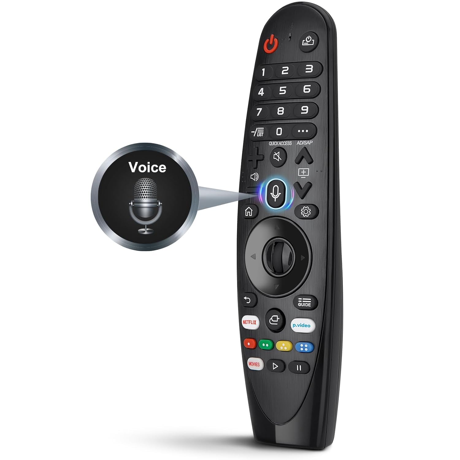 RESORB LG TV Remote Compatible with Smart Android WebOS 4K LED TV, Works with MR650, MR19BA, MR20GA, MR21GA, Voice & Pointer Function, Black LED 703 VC