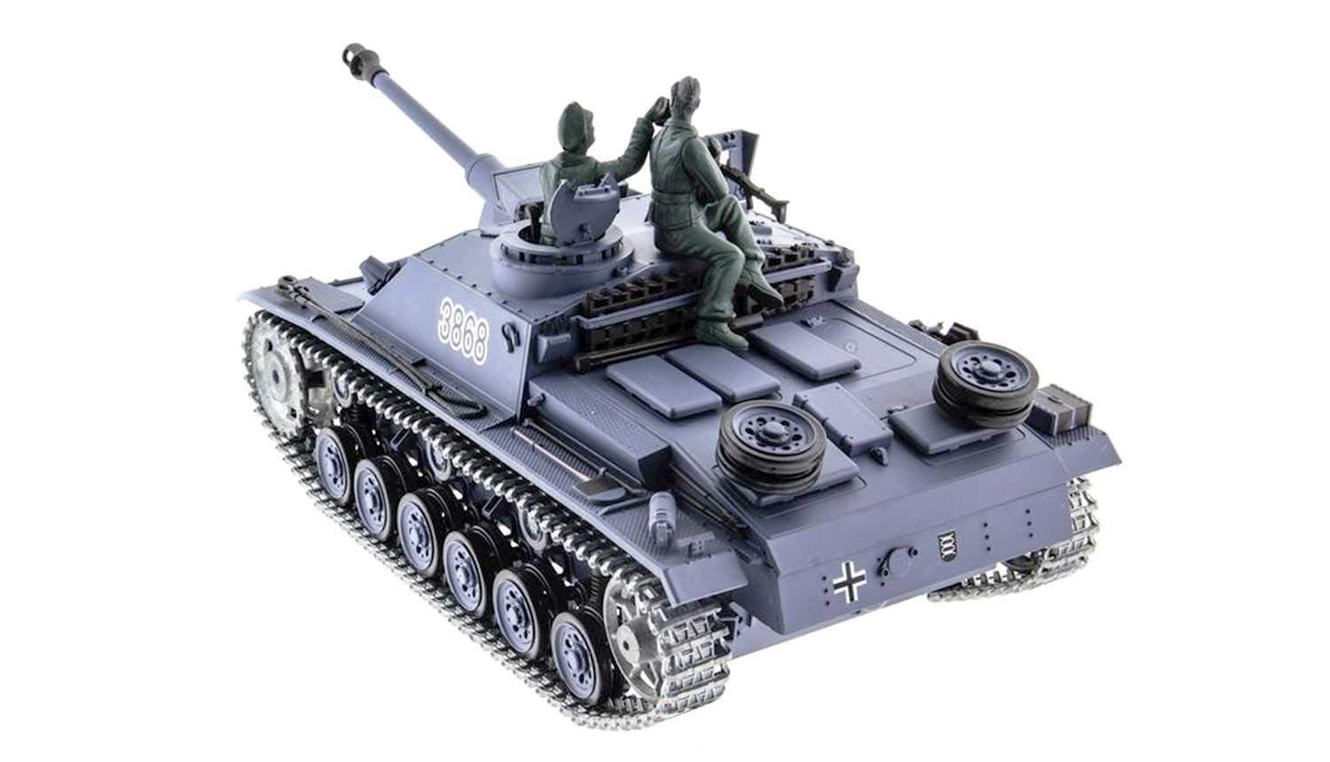 Amewi RC Panzer 1:16 Sturmgeschütz III R&S/2.4GHZ Metallketten/Metallgetriebe/QC