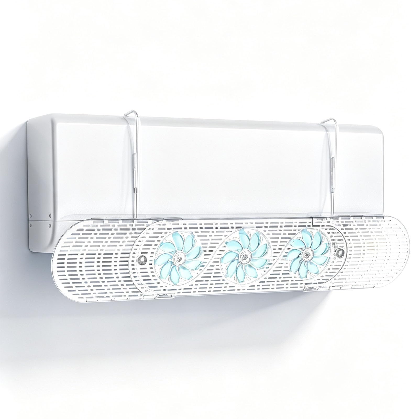 Deflettori Aria Condizionata, Robusto, Durevole e Anti Getto Diretto | Materiale in PP, Nessuna Condensa, Ideale per Casa e Ufficio, Design a Ventaglio(Blue)