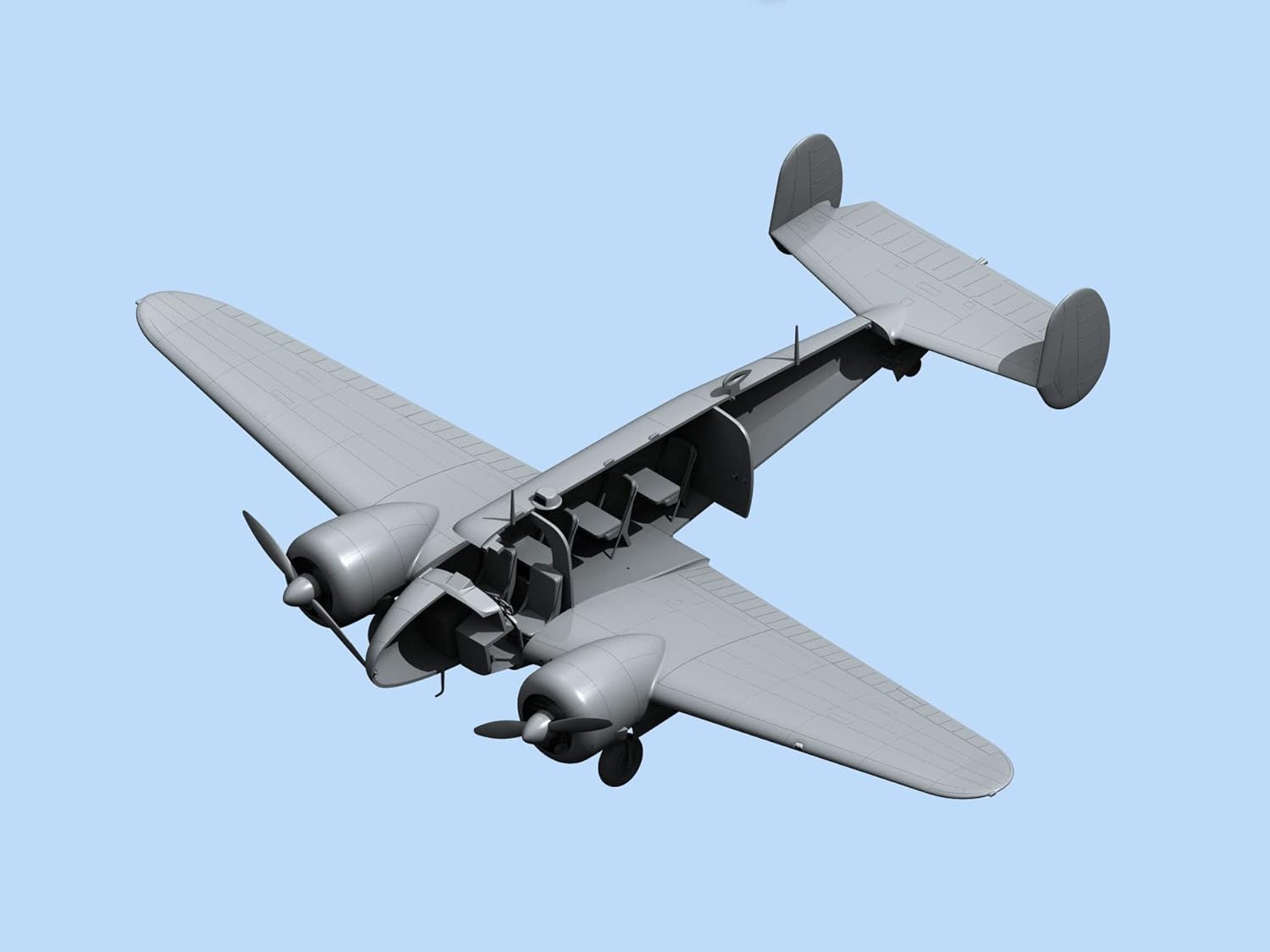 ICM ICM48185 1:48-C18S, American Passenger Aircraft Black