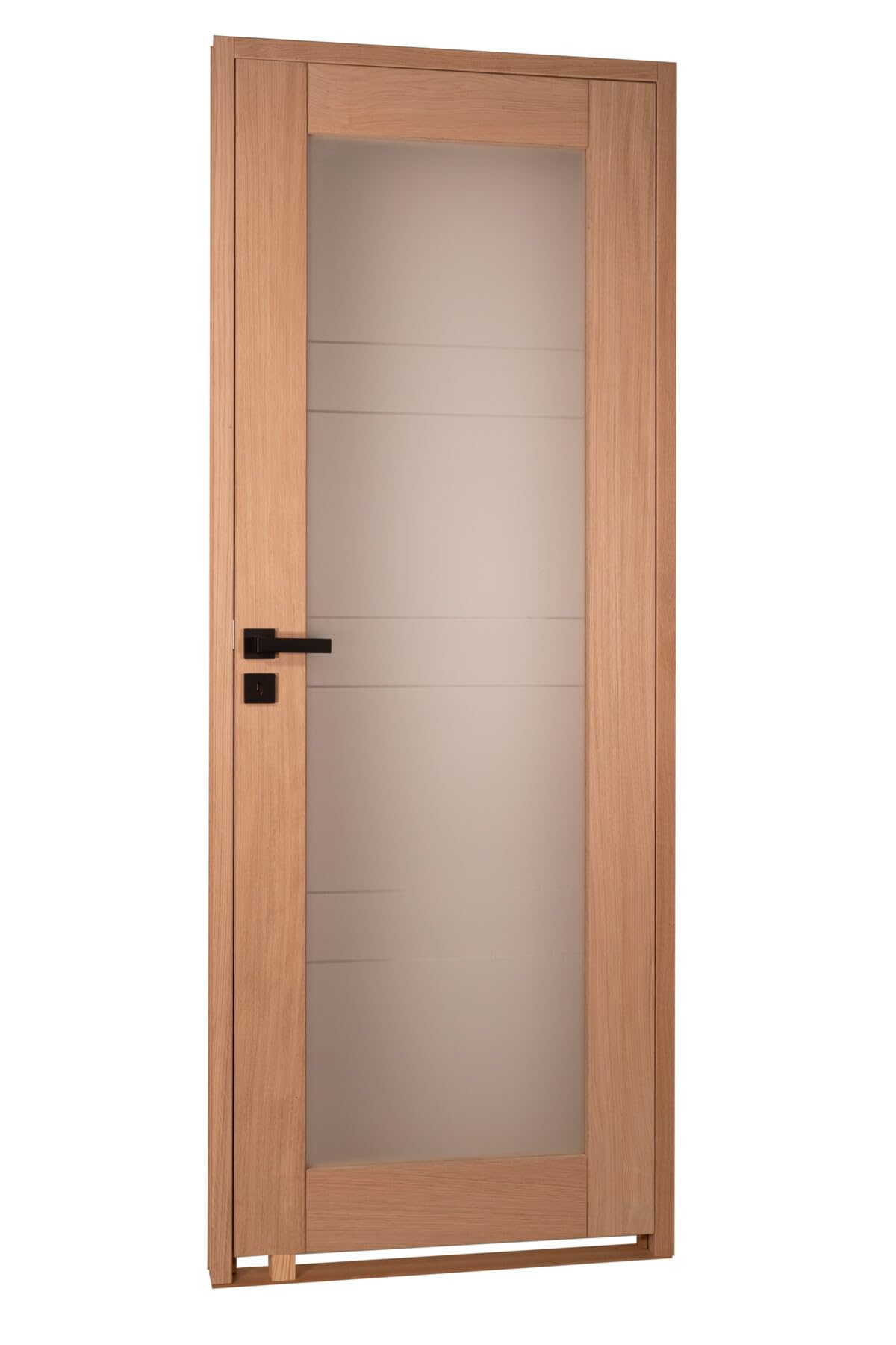 Bloc porte 1 Vitrage CASSIOPEIA bois chêne européen 2040 x 730 Gauche