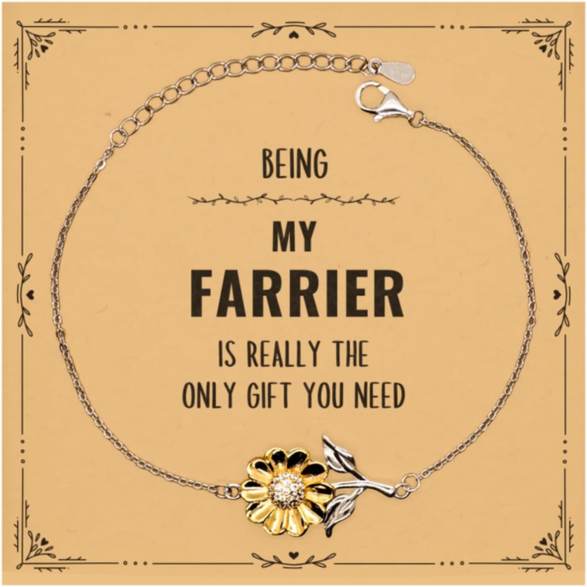 Farrier Christmas Gifts Coworker, To My Farrier Silver Dog Tag Message Card Gifts, Birthday Gifts For Farrier Being My Farrier is really the only gift you need
