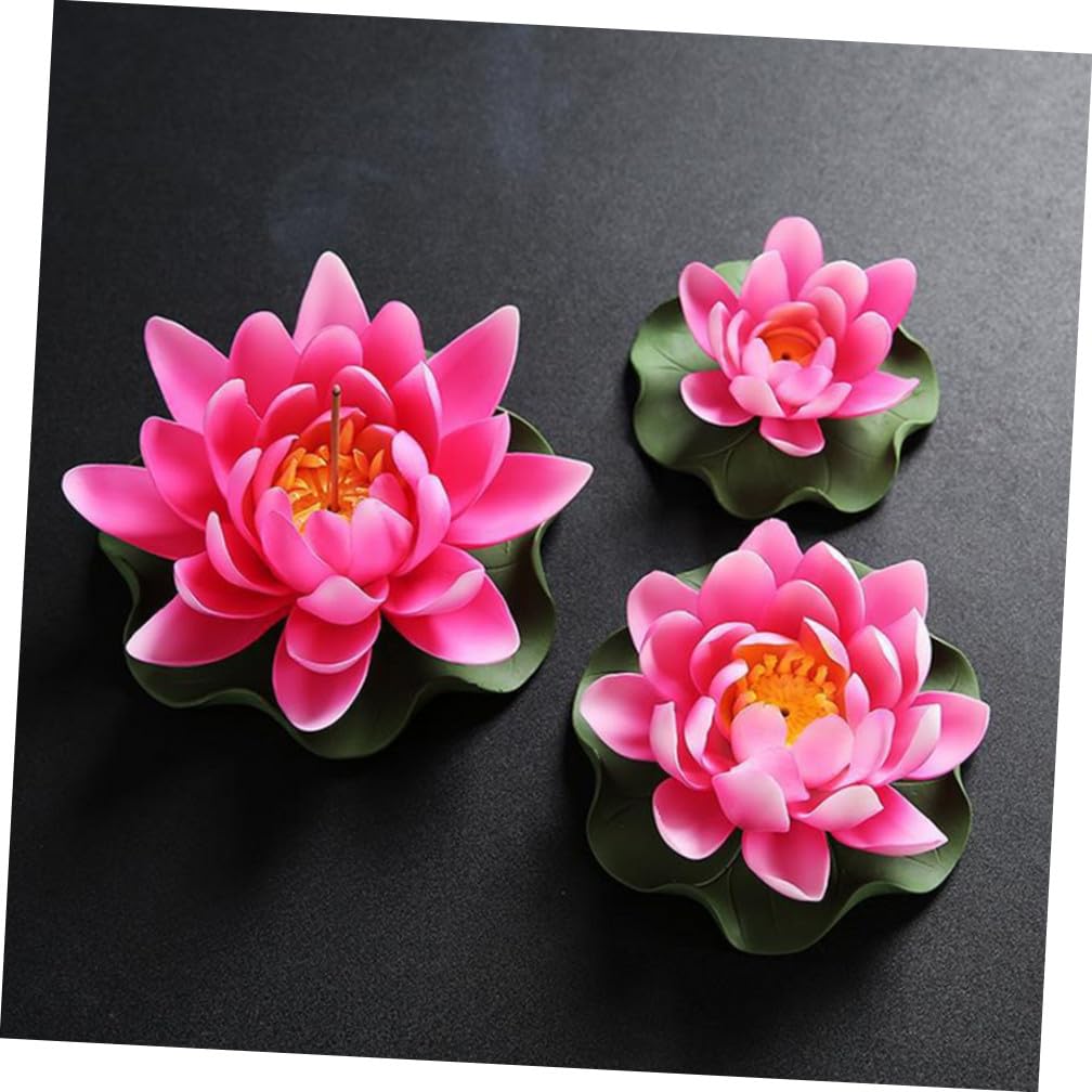 Porta Incienso de Loto en Cerámica Rosa para Aromaterapia