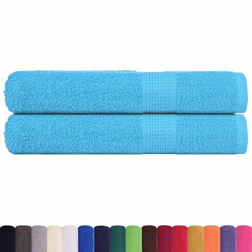 FROGN - Set di 2 teli da bagno in cotone, misura grande, 100 x 200 cm, assorbenti, morbidi e resistenti, per bagno, spiaggia, hotel, certificati Oeko-TEX