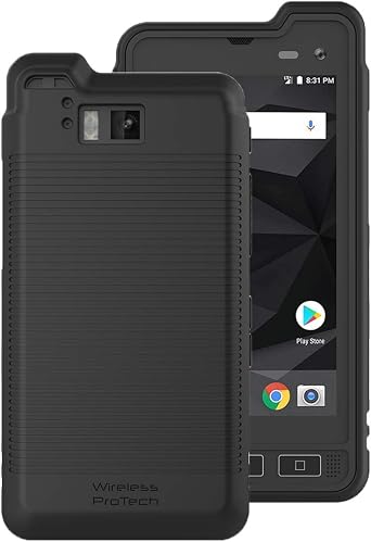 Case Compatible with Sonim XP8 Phone Model XP8800, Durable Slim Flexible Cover Case with Drop Protection (Black)